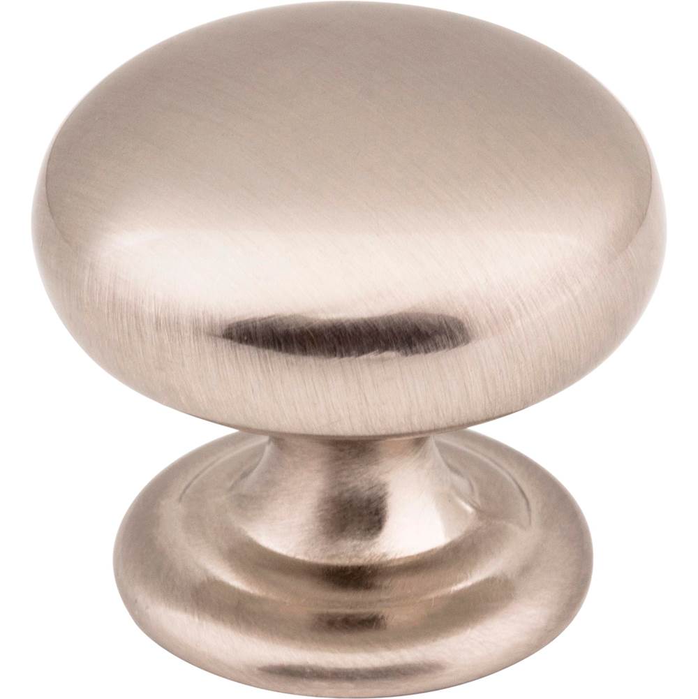 Hardware Resources - 1-1/4'' Diameter Satin Nickel Florence Cabinet Mushroom Knob - Satin Nickel