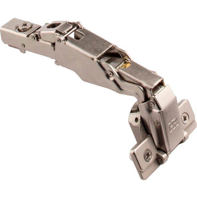 Hardware Resources - 165 degree Heavy Duty Full Overlay Cam Adjustable Self-close Hinge with Press-in 8 mm Dowels - Polished Nickel
