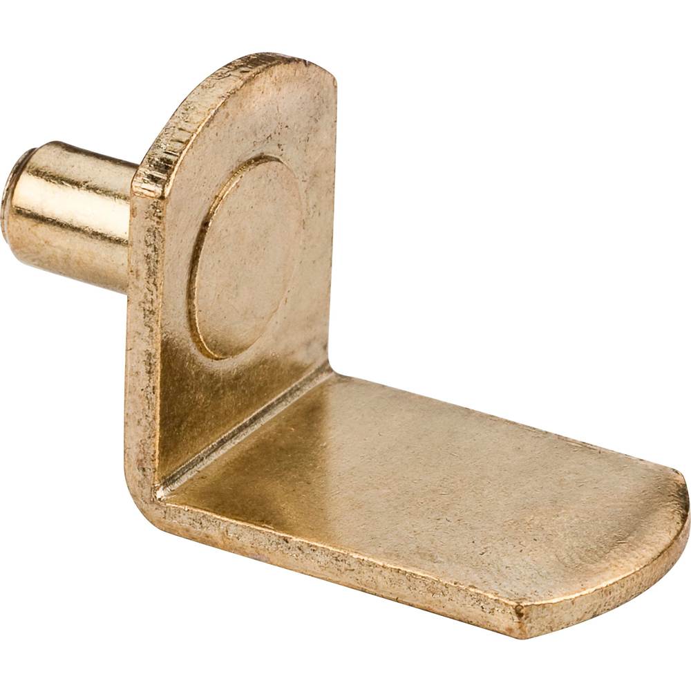 Hardware Resources - 5 mm Angled Shelf Support without Hole - Polished Brass, Retail Pack - Polished Brass