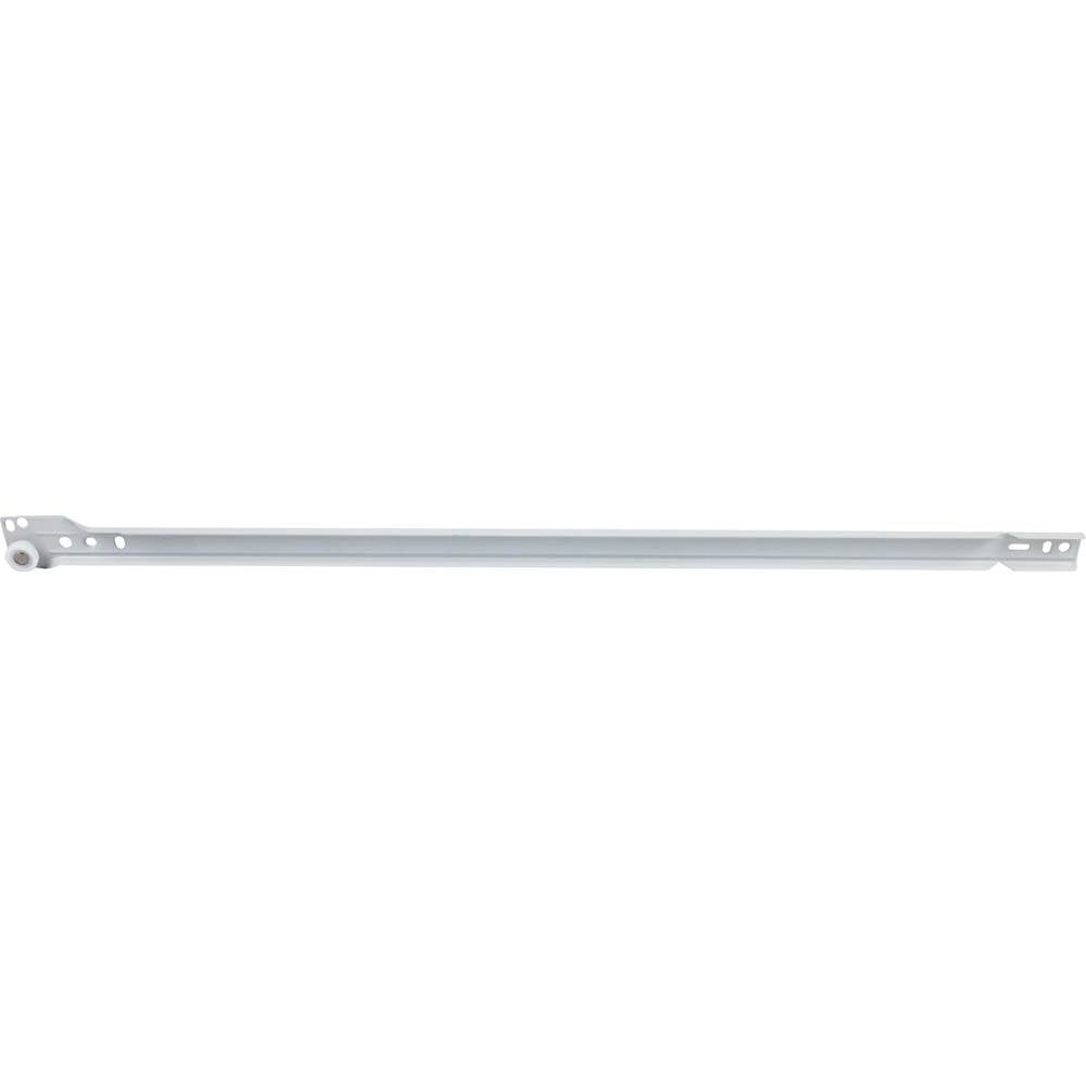 Hardware Resources - 22-5/8'' (575 mm) Single Captive V-Notch Non-self-closing 3/4 extension Side Mount Epoxy Split Slide - Cabinet Left - White