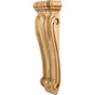 Hardware Resources - 7'' W x 3-3/4'' D x 22'' H Maple Scrolled Corbel - Unfinished