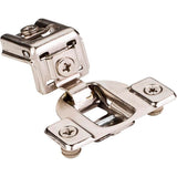 Hardware Resources - 105 degree 1-1/4'' Economical Standard Duty Self-close Compact hinge with 8 mm Dowels - Polished Nickel