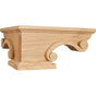 Hardware Resources - 8-1/4'' W x 8-1/4'' D x 4-1/2'' H Alder Scrolled Corner Foot - Unfinished