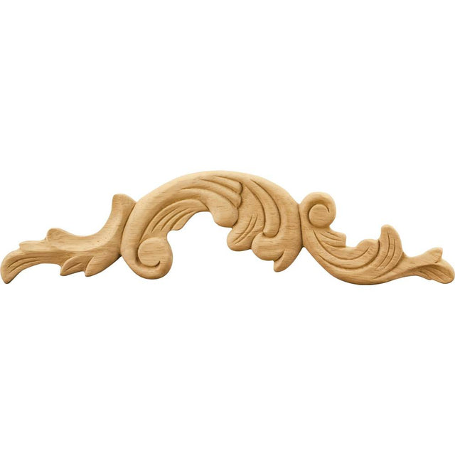 Hardware Resources - 12-1/4'' W x 1/4'' D x 3'' H Left Cherry Acanthus Applique - Unfinished