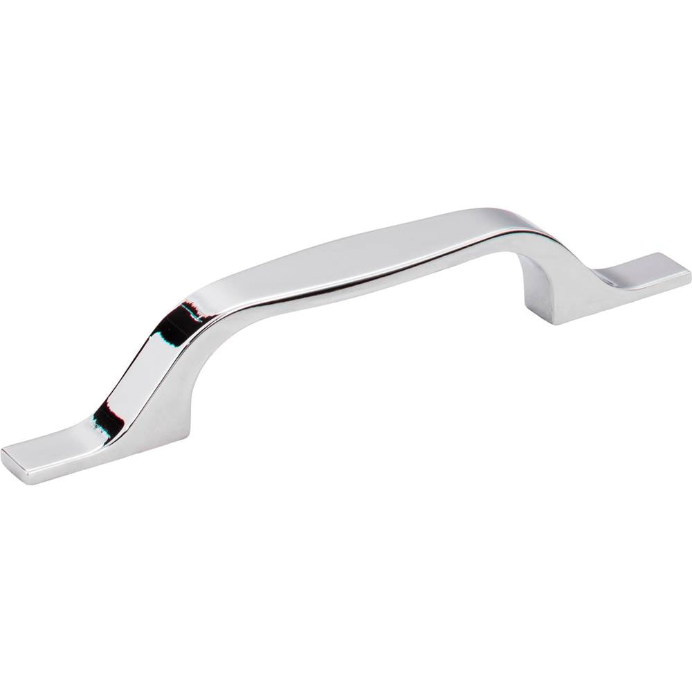 Hardware Resources - 96 mm Center-to-Center Polished Chrome Square Cosgrove Cabinet Pull - Polished Chrome