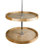 Hardware Resources - 24'' Round Two-Shelf Wood Lazy Susan Set - UV Coated