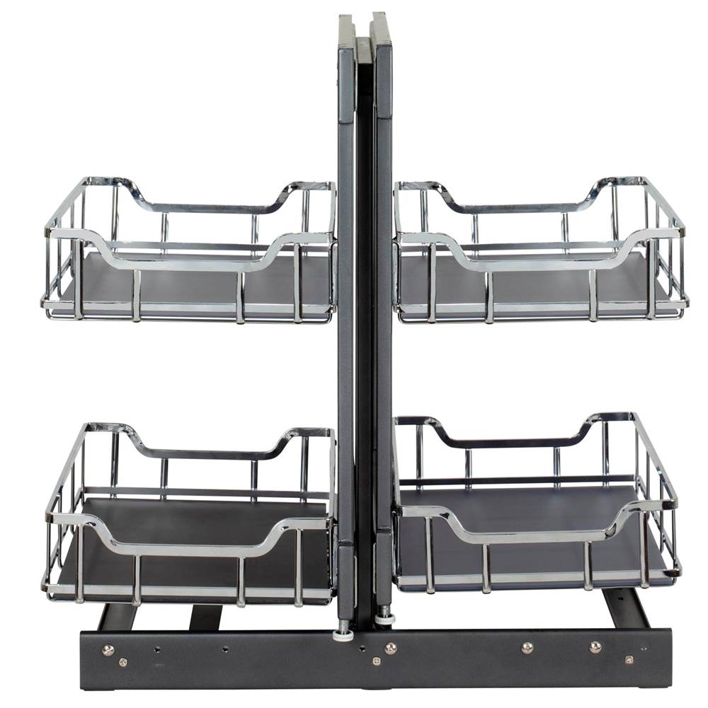 STORAGE WITH STYLE  Black Nickel 15'' Full-Height Blind Corner Organizer