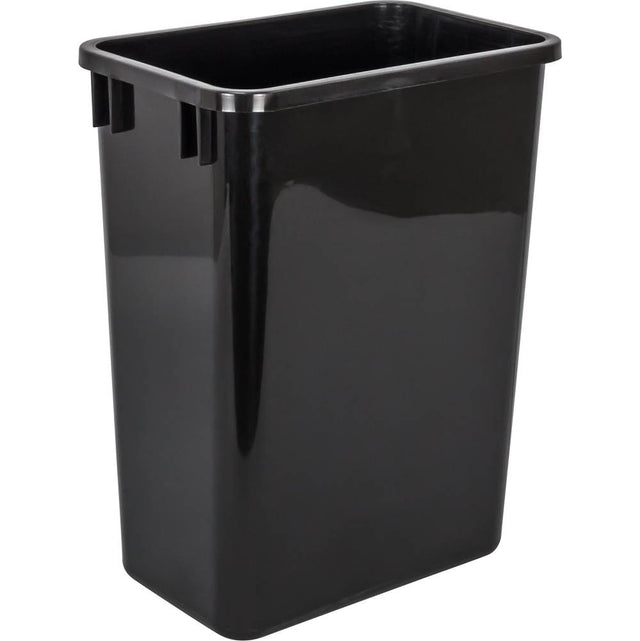 Hardware Resources - Box of 4 Black 35 Quart Plastic Waste Containers - Black