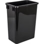Hardware Resources - Box of 4 Black 35 Quart Plastic Waste Containers - Black
