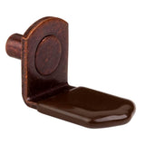 Hardware Resources - Antique Copper 5 mm Pin Angled Shelf Support with 3/4'' Arm and Brown Sleeve - Priced and Sold by the Thousand - Antique Copper
