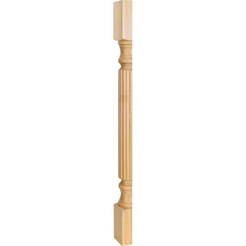Hardware Resources - 3-1/2'' W x 1-3/4'' D x 35-1/2'' H Split White Birch Reed Post - Unfinished