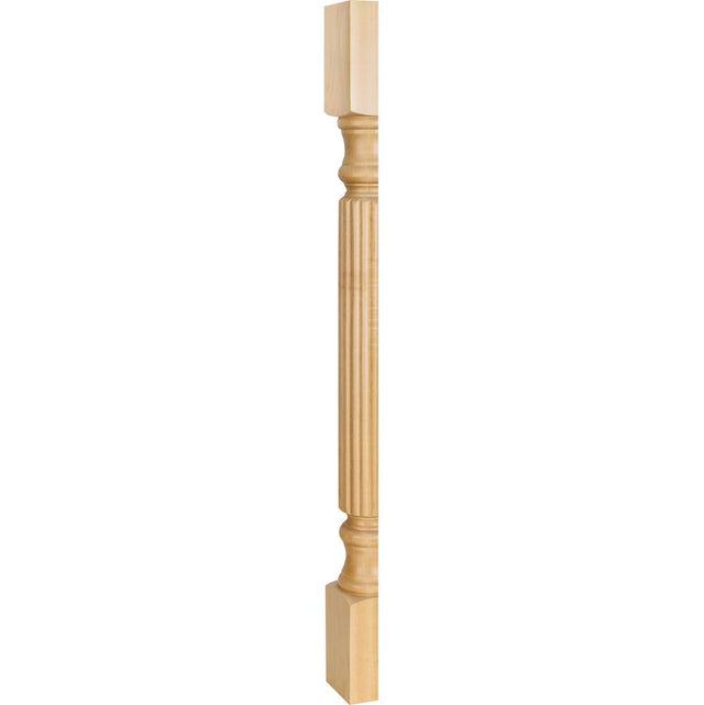 Hardware Resources - 3-1/2'' W x 1-3/4'' D x 35-1/2'' H Split White Birch Reed Post - Unfinished
