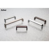 4'' Center-to-Center Brushed Chrome Square Asher Cabinet Pull