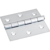 Hardware Resources - Brushed Chrome 3'' x 2-3/4'' Single Full Swaged Butt Hinge - Chrome