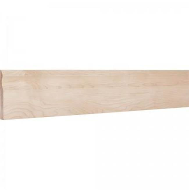 Hardware Resources - 5/8'' D x 4'' H Hard Maple Cove Cutout Base Moulding - Unfinished