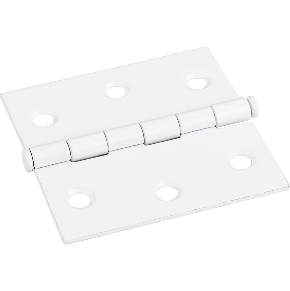 Hardware Resources - Bright White 2-1/2'' x 2-1/2'' Swaged Butt Hinge - Bright White