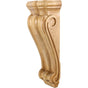 Hardware Resources - 8-1/2'' W x 5-1/2'' D x 22'' H Maple Scrolled Corbel - Unfinished