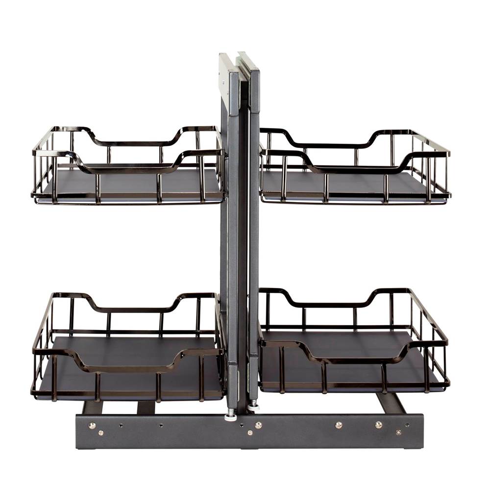 STORAGE WITH STYLE  Black Nickel 18'' Full-Height Blind Corner Organizer