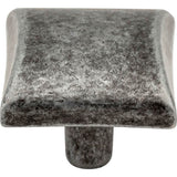 1-1/8'' Overall Length Distressed Antique Brass Square Glendale Cabinet Knob