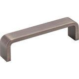 Hardware Resources - 4'' Center-to-Center Brushed Pewter Square Asher Cabinet Pull - Brushed Pewter