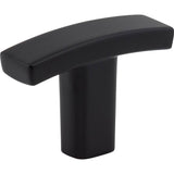 Hardware Resources - 1-1/2'' Overall Length Matte Black Square Thatcher Cabinet ''T'' Knob - Matte Black