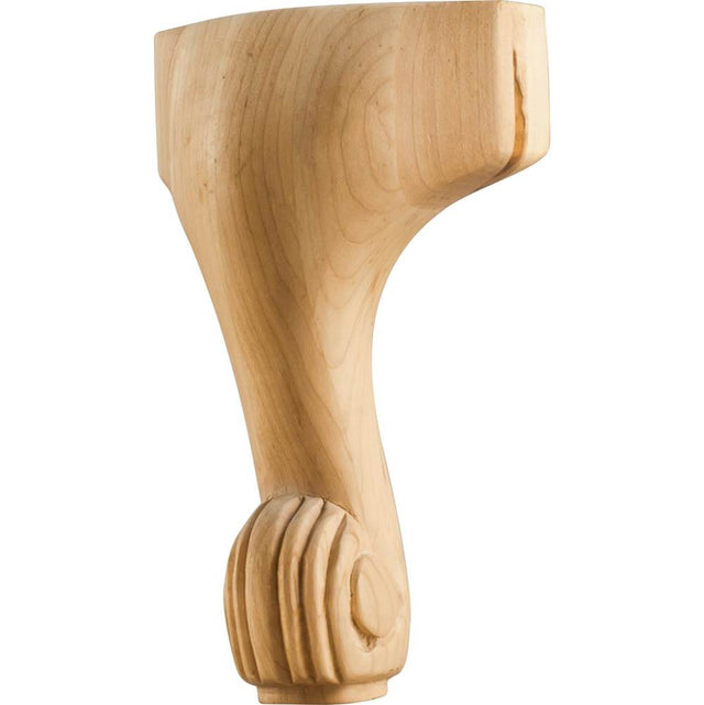 Hardware Resources - 4-3/4'' W x 4-1/8'' D x 8'' H Cherry French Cut Center Leg - Unfinished