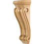 Hardware Resources - 3-7/8'' W x 2-1/2'' D x 10'' H Alder Scrolled Corbel - Unfinished