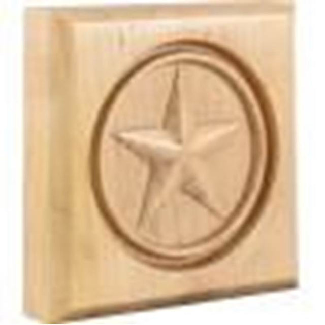Hardware Resources - 4'' W x 7/8'' D x 4'' H White Birch Star Rosette - Unfinished