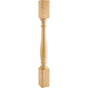 Hardware Resources - 3-1/2'' W x 3-1/2'' D x 35-1/2'' H Rubberwood Turned Post - Unfinished
