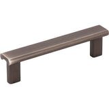 Hardware Resources - 96 mm Center-to-Center Brushed Pewter Square Park Cabinet Pull - Brushed Pewter