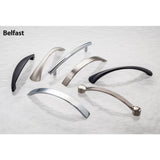 128 mm Center-to-Center Matte Black Arched Belfast Cabinet Pull