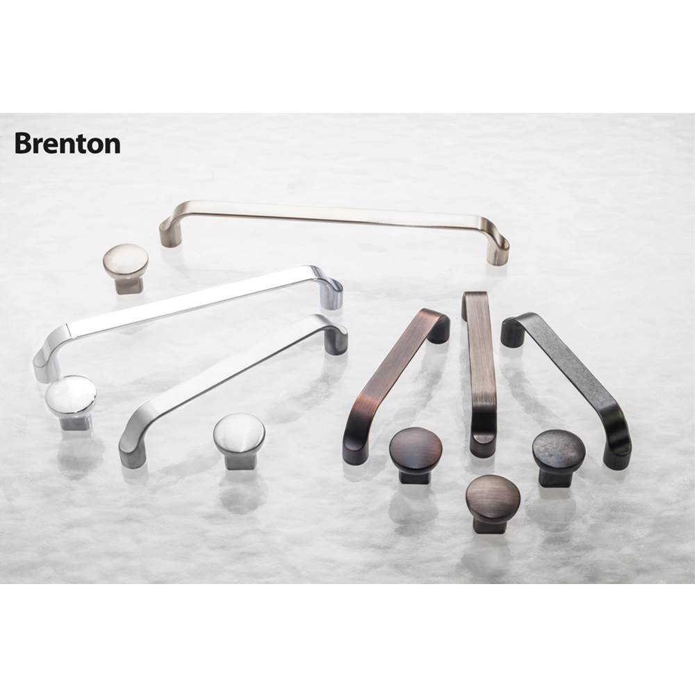 1'' Diameter Brushed Chrome Round Brenton Cabinet Knob