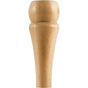 Hardware Resources - 3'' W x 3'' D x 8'' H Hard Maple Round Contemporary Bun Foot - Unfinished