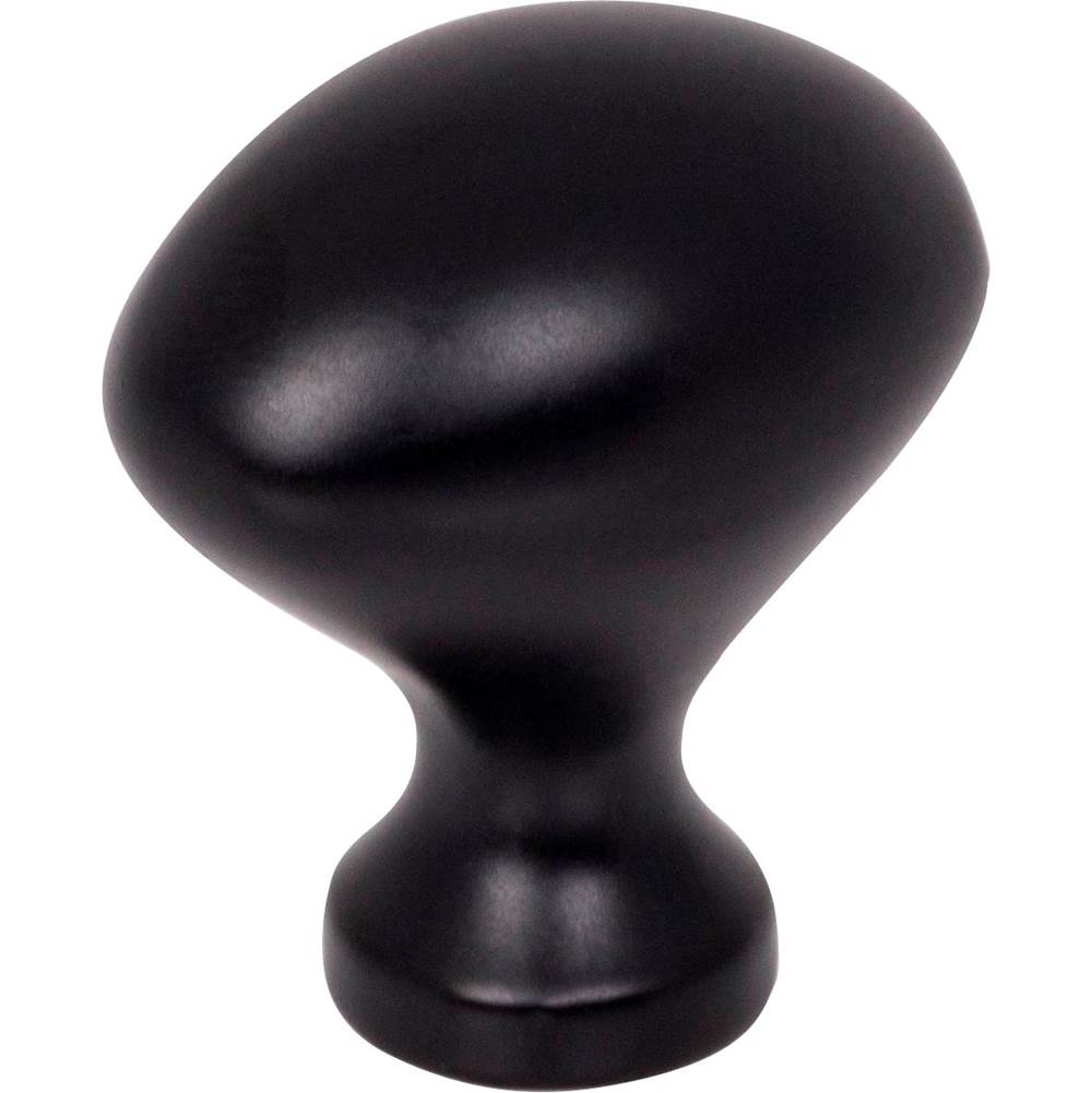 Hardware Resources - 1-1/8'' Overall Length Matte Black Oval Merryville Cabinet Knob - Matte Black