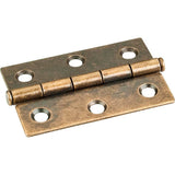 Hardware Resources - Antique Brass 2-1/2'' x 1-11/16'' Single Full Swaged Butt Hinge - Brushed Antique Brass
