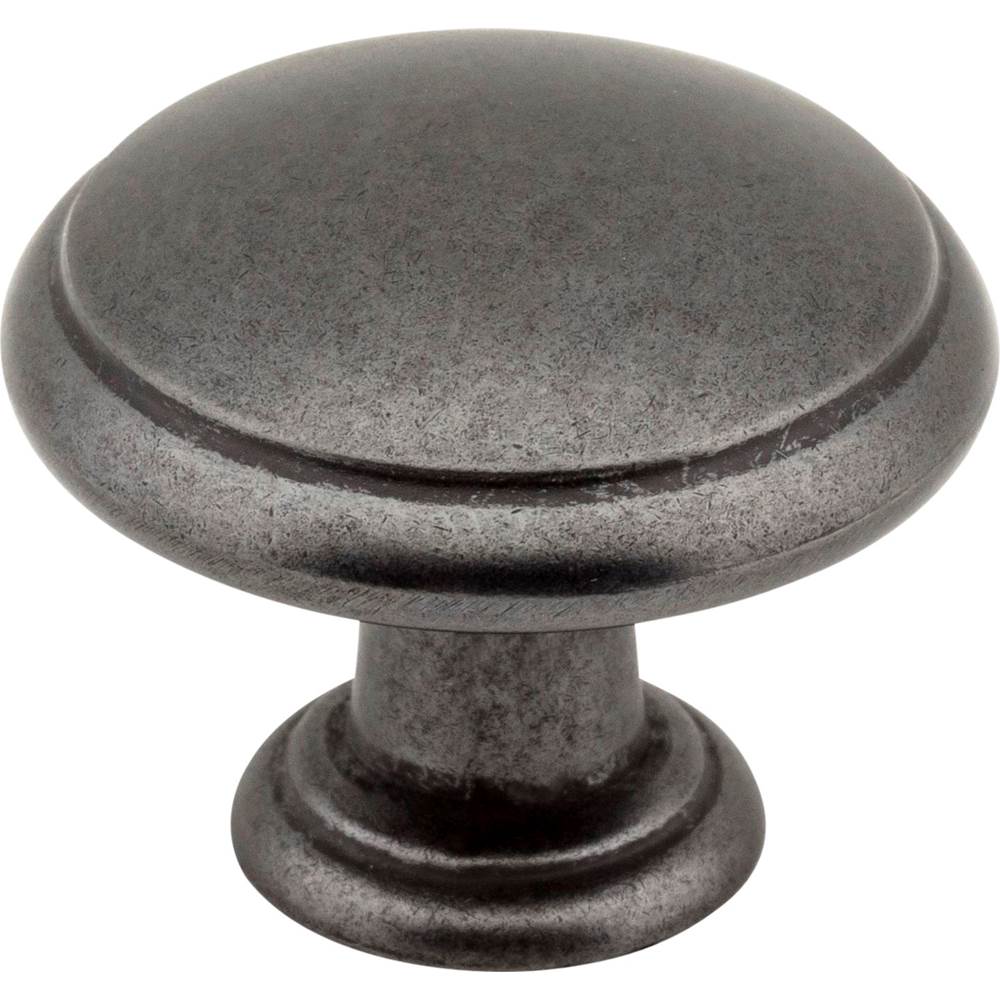 Hardware Resources - 1-3/16'' Diameter Gun Metal Gatsby Cabinet Mushroom Knob - Gun Metal
