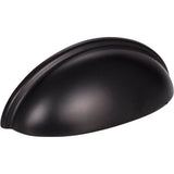 Hardware Resources - 3'' Center-to-Center Matte Black Florence Cabinet Cup Pull - Matte Black