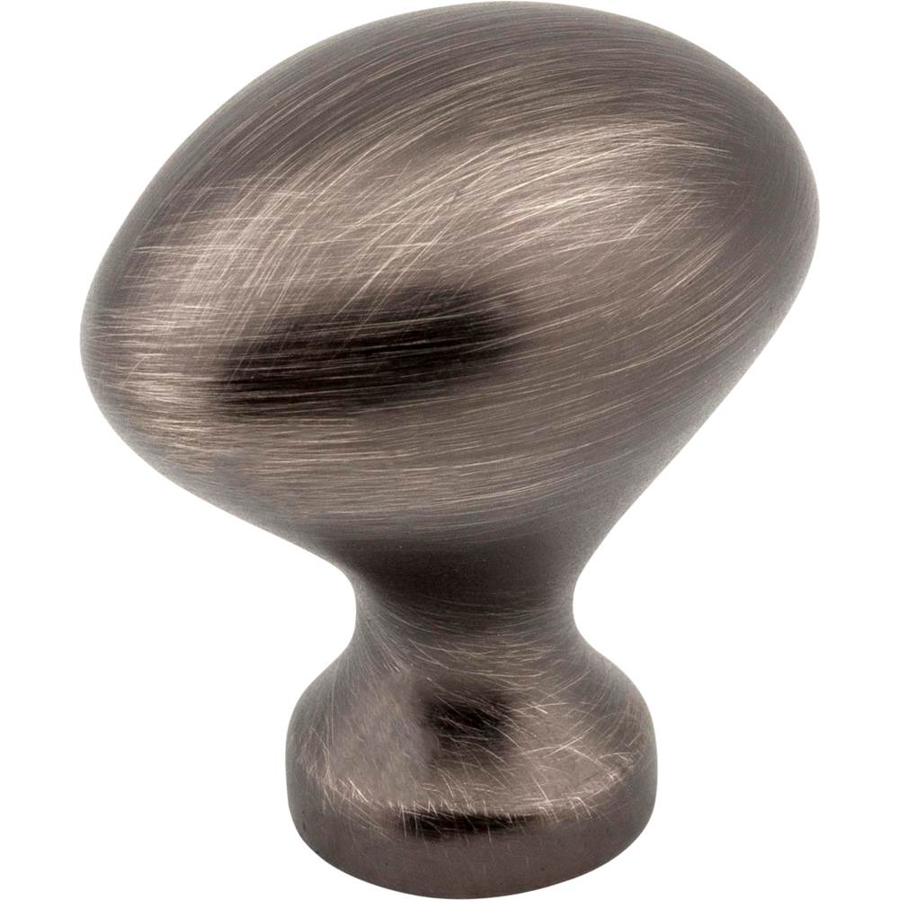 Hardware Resources - 1-1/8'' Overall Length Brushed Pewter Oval Merryville Cabinet Knob - Brushed Pewter