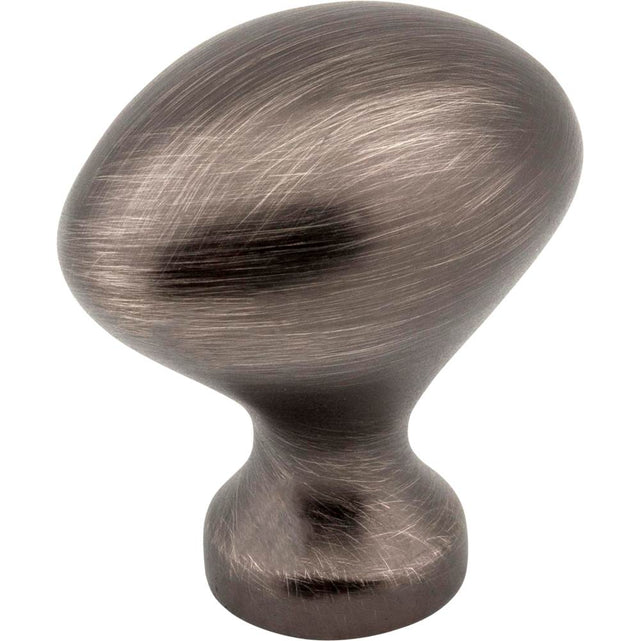 Hardware Resources - 1-1/8'' Overall Length Brushed Pewter Oval Merryville Cabinet Knob - Brushed Pewter