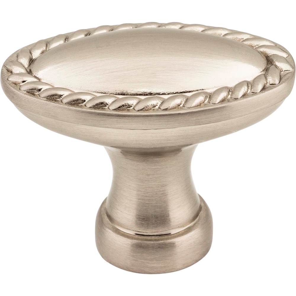 1-3/8'' Overall Length Brushed Pewter Oval Rope Detailed Lindos Cabinet Knob