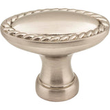 1-3/8'' Overall Length Brushed Pewter Oval Rope Detailed Lindos Cabinet Knob