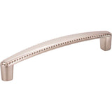 Hardware Resources - 128 mm Center-to-Center Satin Nickel Rope Detailed Lindos Cabinet Pull - Satin Nickel