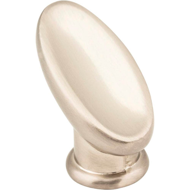 Hardware Resources - 1-1/16'' Overall Length Satin Nickel Oval Capri Cabinet Knob - Satin Nickel