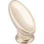 Hardware Resources - 1-1/16'' Overall Length Satin Nickel Oval Capri Cabinet Knob - Satin Nickel