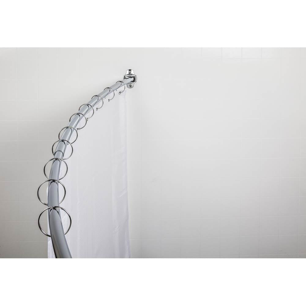 56''-72'' Brushed Oil Rubbed Bronze Adjustable Curved Shower Curtain Rod - Retail Packaged