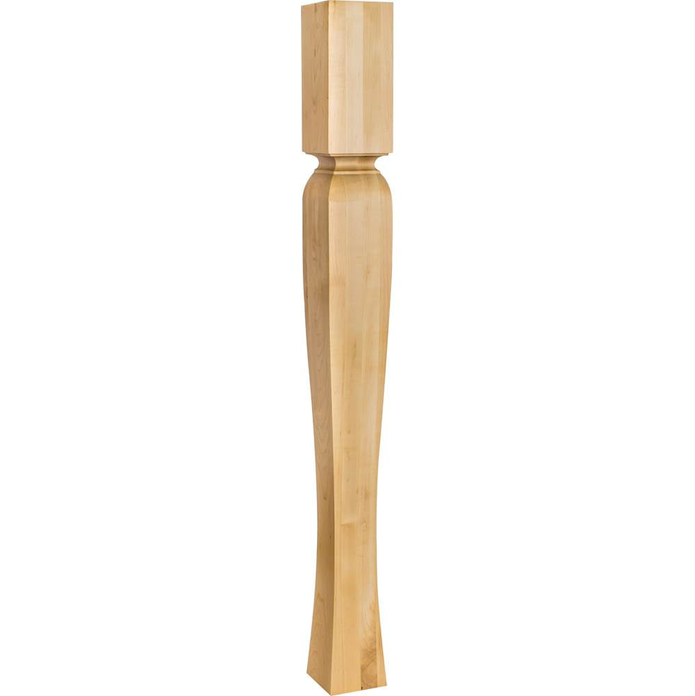 Hardware Resources - 3-1/2'' W x 3-1/2'' D x 35-1/2'' H Alder Tapered Arts and Crafts Post - Unfinished
