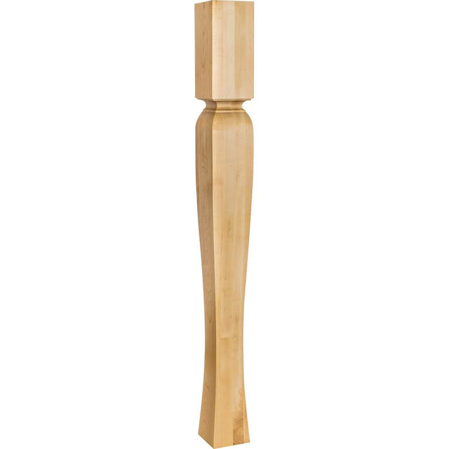 Hardware Resources - 3-1/2'' W x 3-1/2'' D x 35-1/2'' H Alder Tapered Arts and Crafts Post - Unfinished