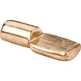 Hardware Resources - Polished Brass 1/4'' Spoon Shelf Support - Priced and Sold by the Thousand - Polished Brass