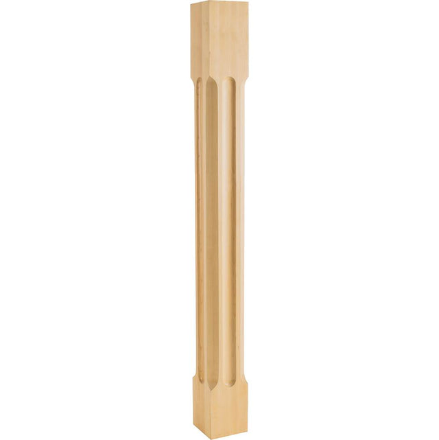 Hardware Resources - 3-1/2'' W x 3-1/2'' D x 35-1/2'' H Alder Scooped Post - Unfinished