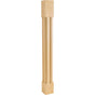 Hardware Resources - 3-1/2'' W x 3-1/2'' D x 35-1/2'' H Alder Scooped Post - Unfinished